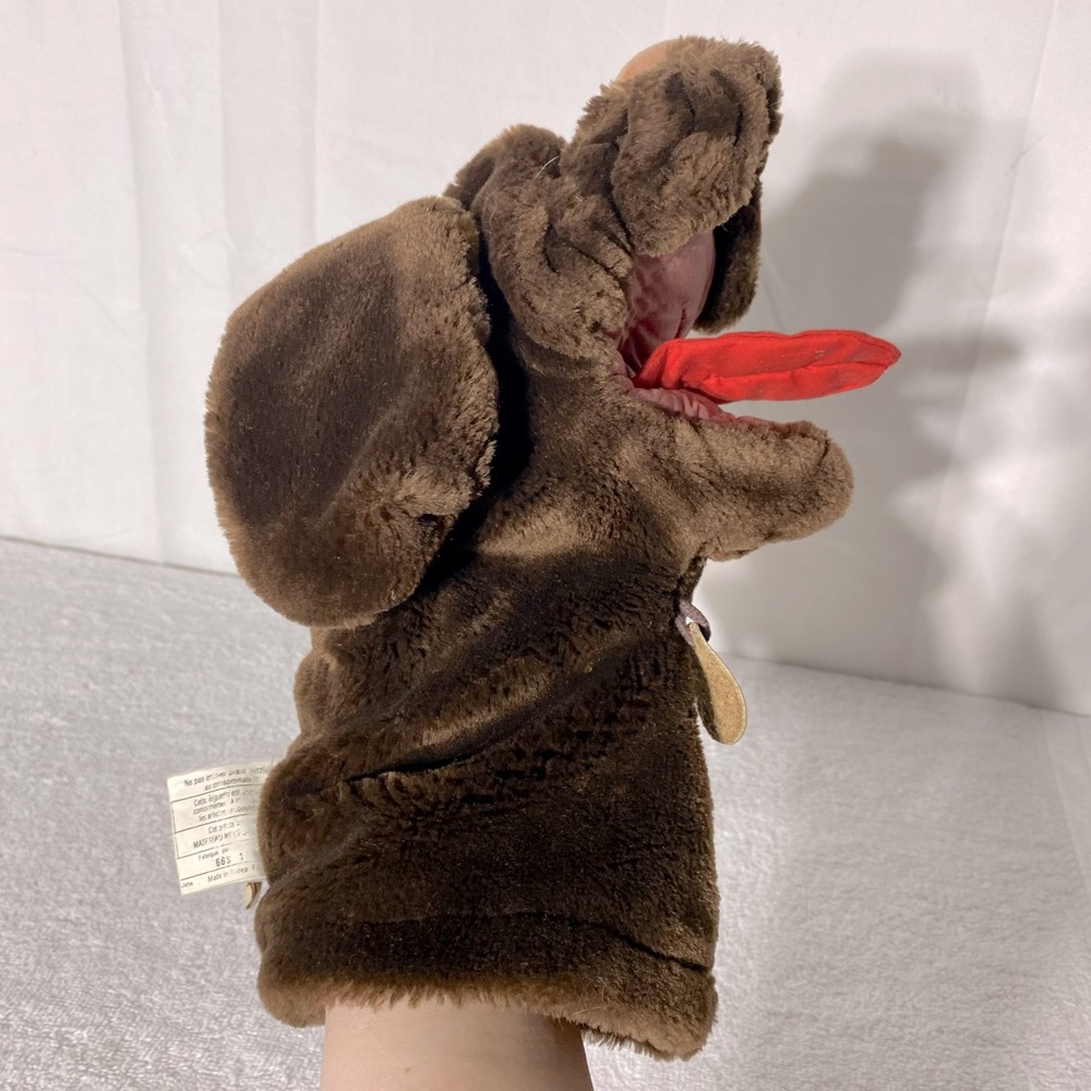Vintage The Heritage Collection Wrinkles Brown Plush Dog Hand Puppet 310278 - Picture 6 of 14